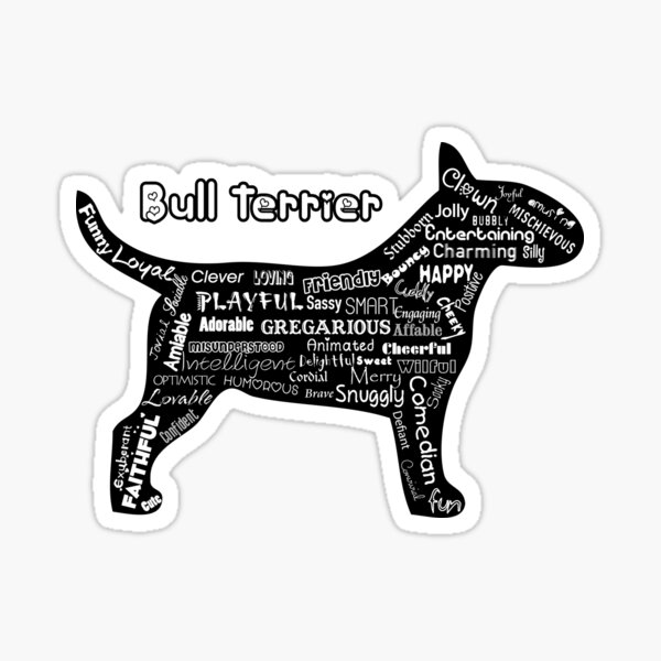 Item preview, "Bull Terrier - Words"  designed and sold by BulliesRule.
