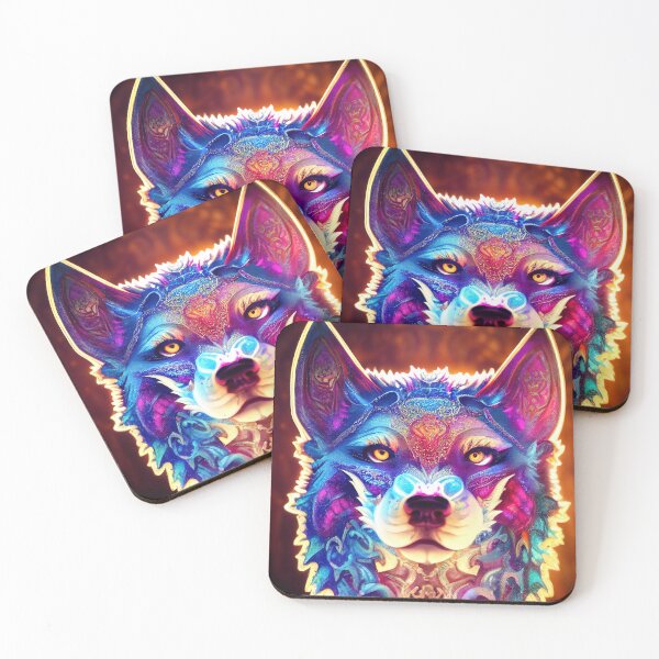 Item preview, Colorful Wolf designed and sold by AICustomArt ⭐⭐⭐⭐⭐.