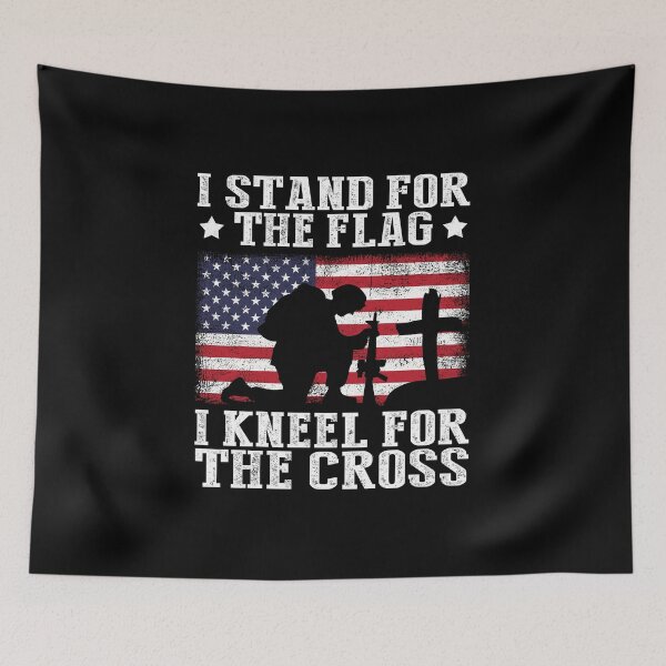 Item preview, I Stand for The Flag I Kneel for The Cross designed and sold by livasyczosek3.