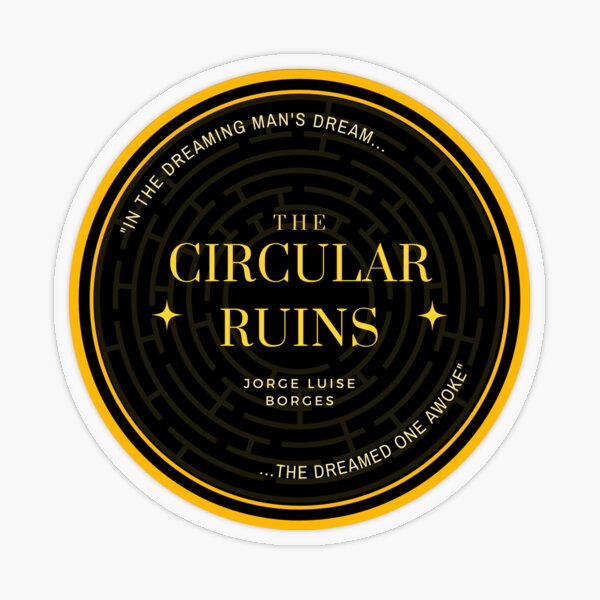 Item preview, The Circular Ruins - Jorge Luis Borges Book Literature Quote Simple Minimal Aesthetic  designed and sold by weboftigers.