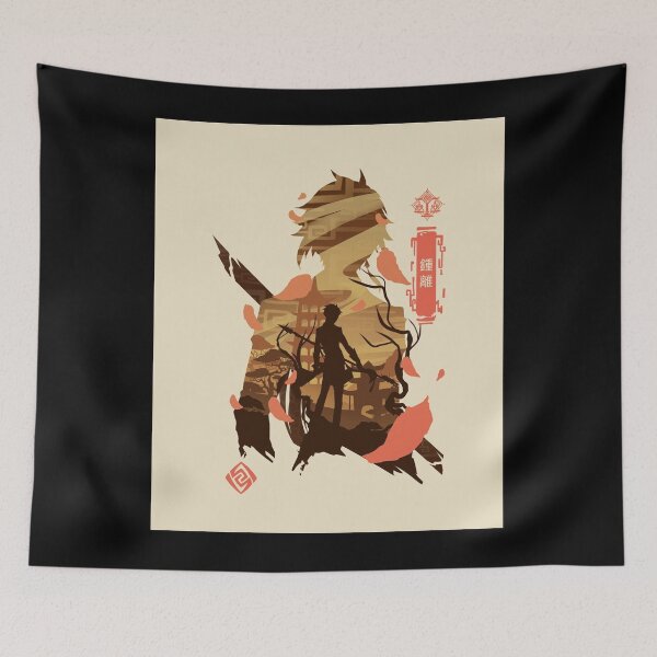 Item preview, Zhongli genshin impact metal print designed and sold by TrinityMoen.