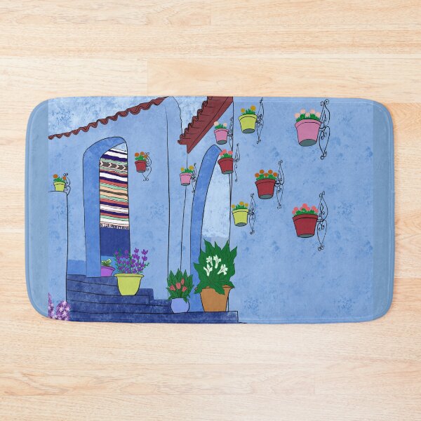 Item preview, Landscape illustration - With Flower/ Plant Pots - Blues  designed and sold by SemDesigns1.