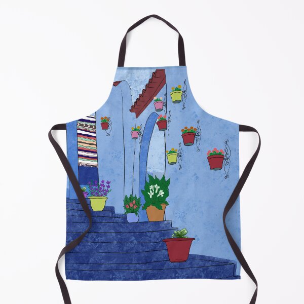 Item preview, Landscape illustration - With Flower/ Plant Pots - Blues designed and sold by SemDesigns1.