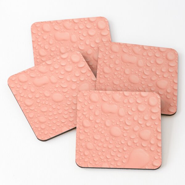 Item preview, Peach colored background with water drops designed and sold by TheVIP.