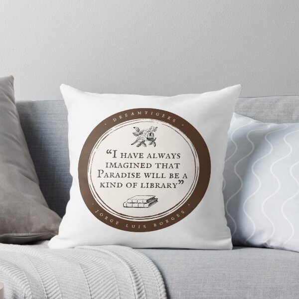 Item preview, Paradise is a Library - Jorge Luis Borges Dreamtigers Book Literature Quote Simple Minimal Aesthetic designed and sold by weboftigers.