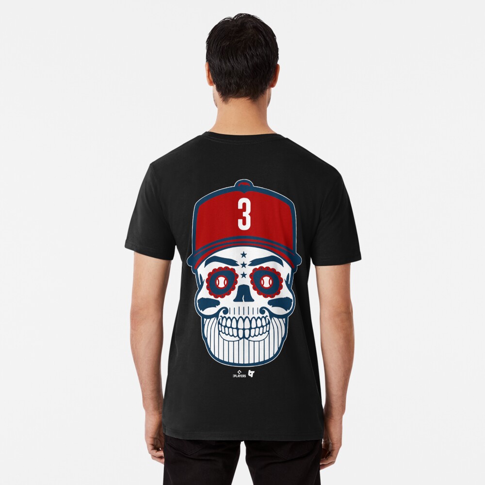 Bryce Harper: Sugar Skull, Women's V-Neck T-Shirt / Small - MLB - Sports Fan Gear | breakingt