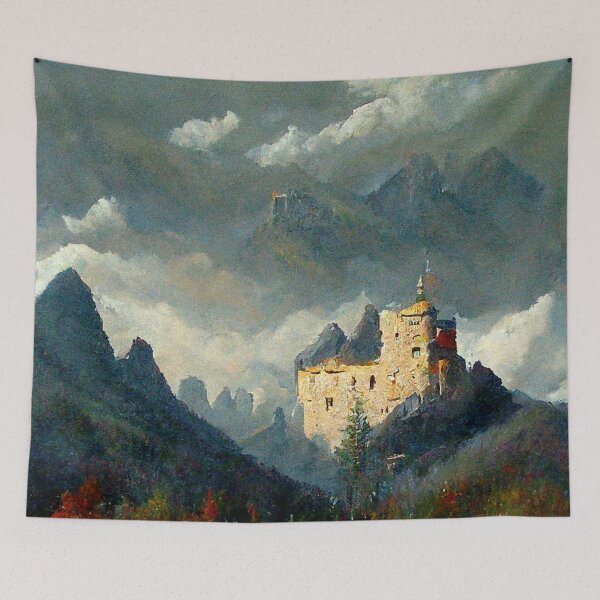 Item preview, Castle in the misty peaks III designed and sold by hamptonstyle.
