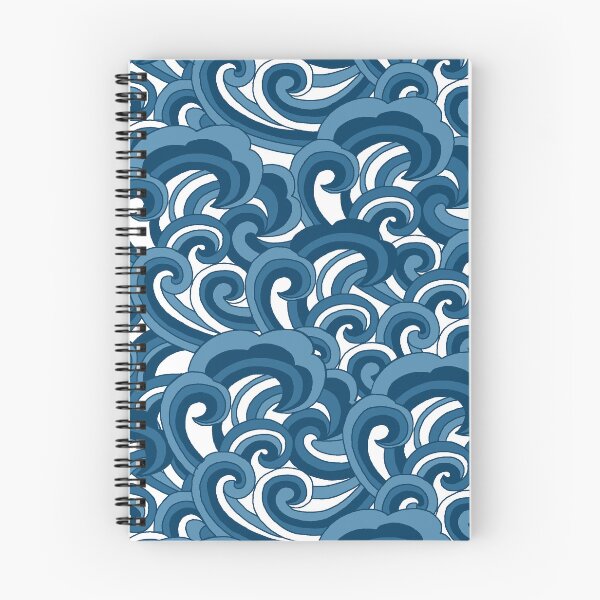 Item preview, Stylised blue waves designed and sold by Cheekyleopard.