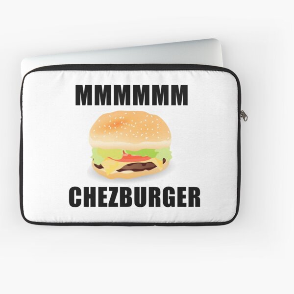 Cheeseburger Meme Laptop Sleeves Redbubble - roblox mmm cheezburger sound