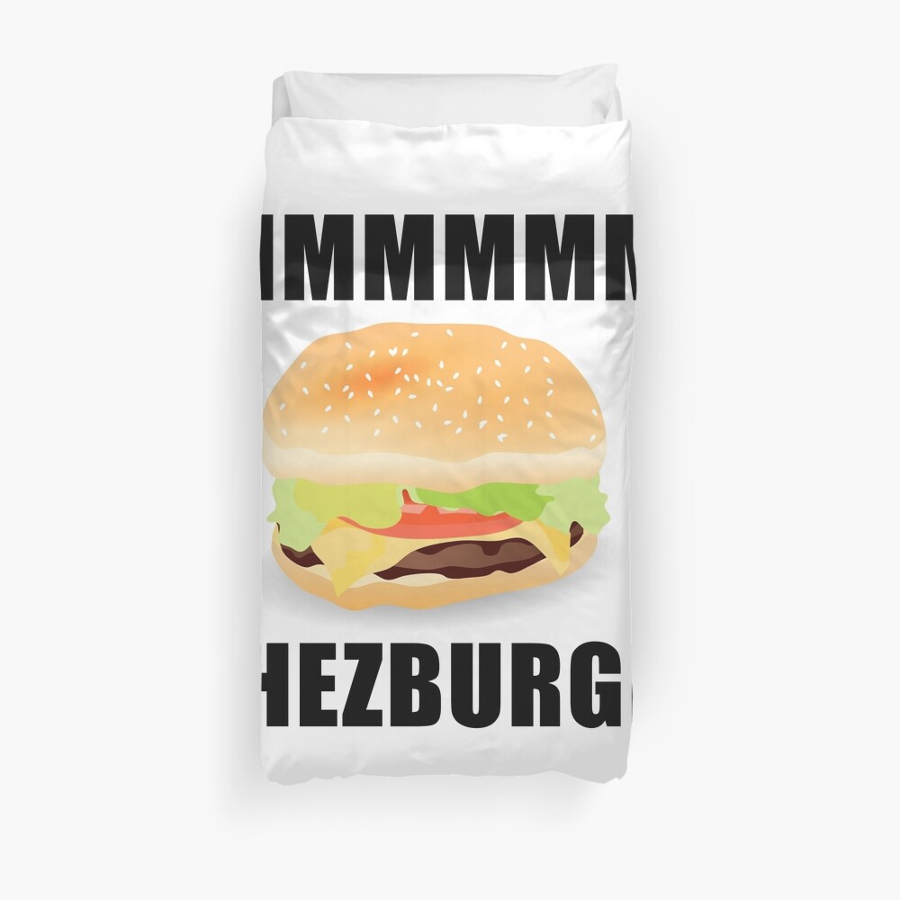 Roblox Mmm Chezburger Duvet Cover By Jenr8d Designs Redbubble - roblox cheese burger how to hack robux easy