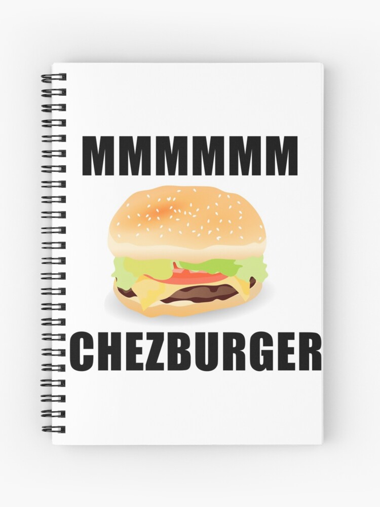 Roblox Mmm Chezburger Spiral Notebook By Jenr8d Designs Redbubble - roblox cheese burger how to hack robux easy