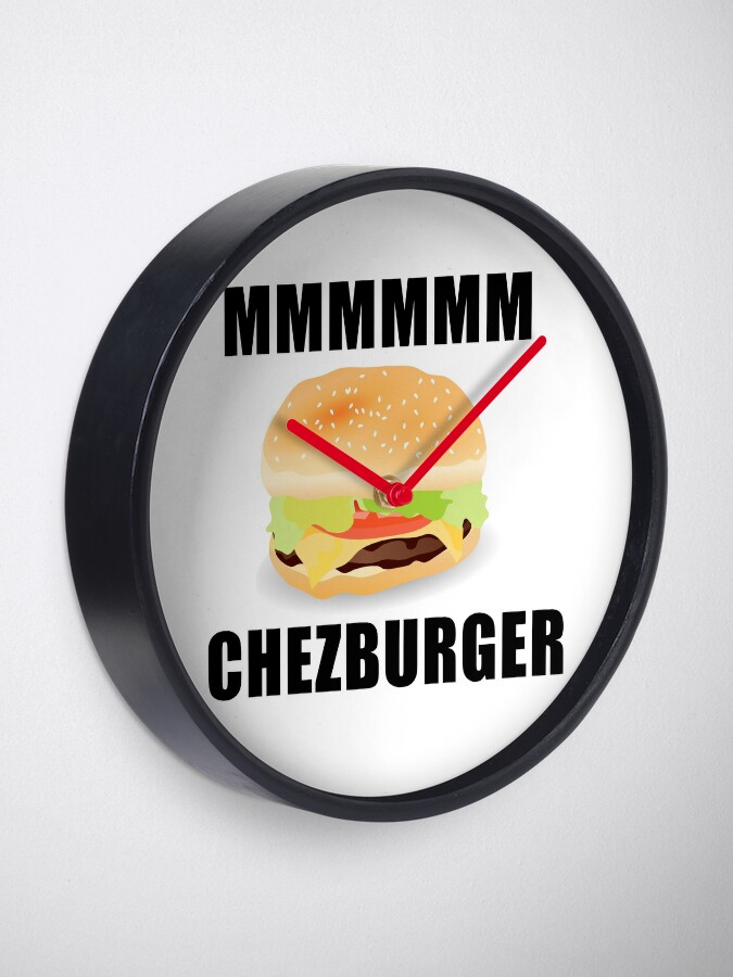Roblox Mmm Chezburger Clock By Jenr8d Designs Redbubble - roblox mmm chezburger sticker
