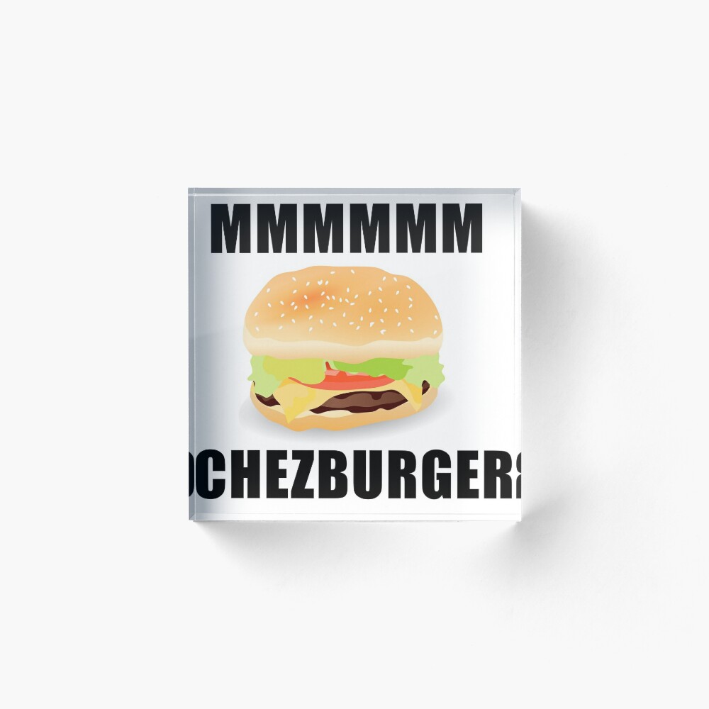 Roblox Mmm Chezburger Art Board Print By Jenr8d Designs Redbubble - roblox mmm chezburger sticker