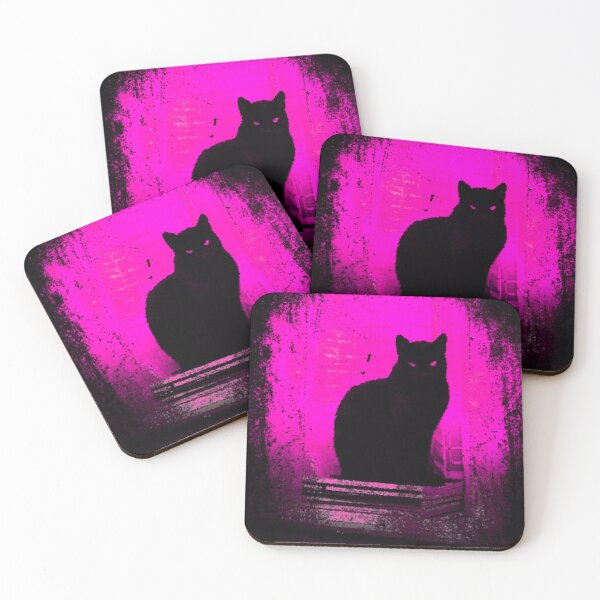 Item preview, Black Cat on a Pedestal designed and sold by TotallyRetroArt.