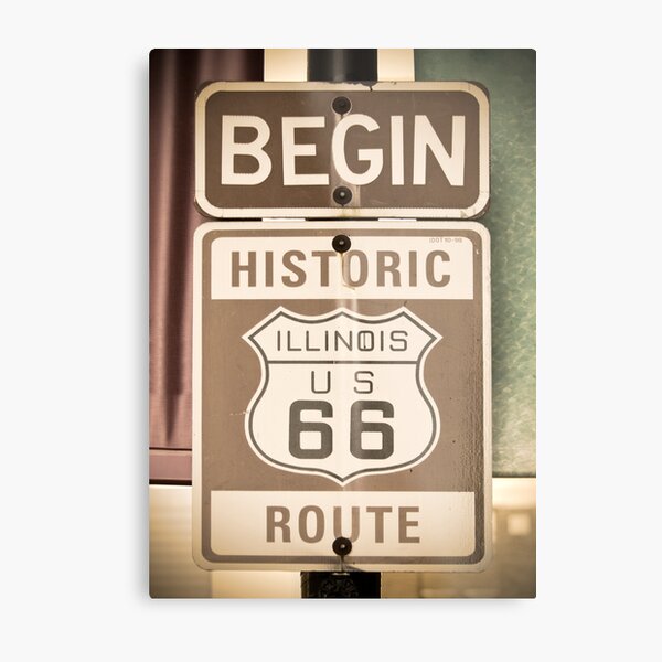 Route 66 - The Beginning Metal Print