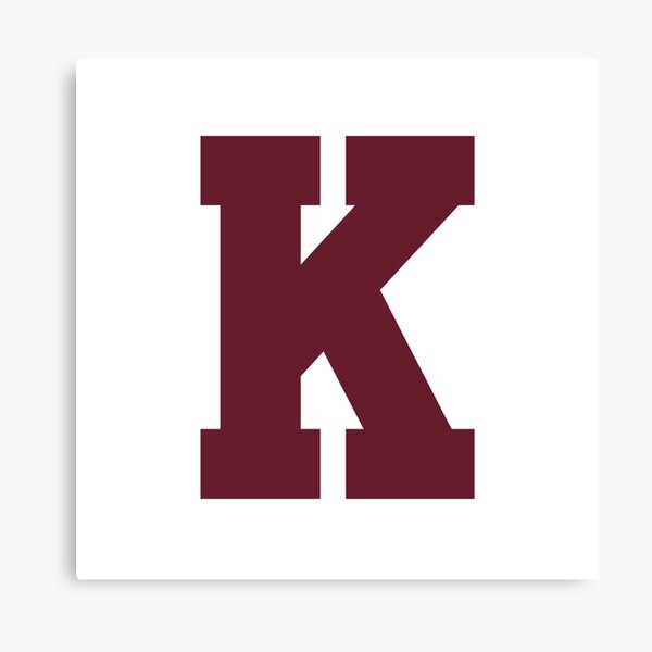 Item preview, Alphabet, Maroon K, Sports letter K designed and sold by TheCultStuff.