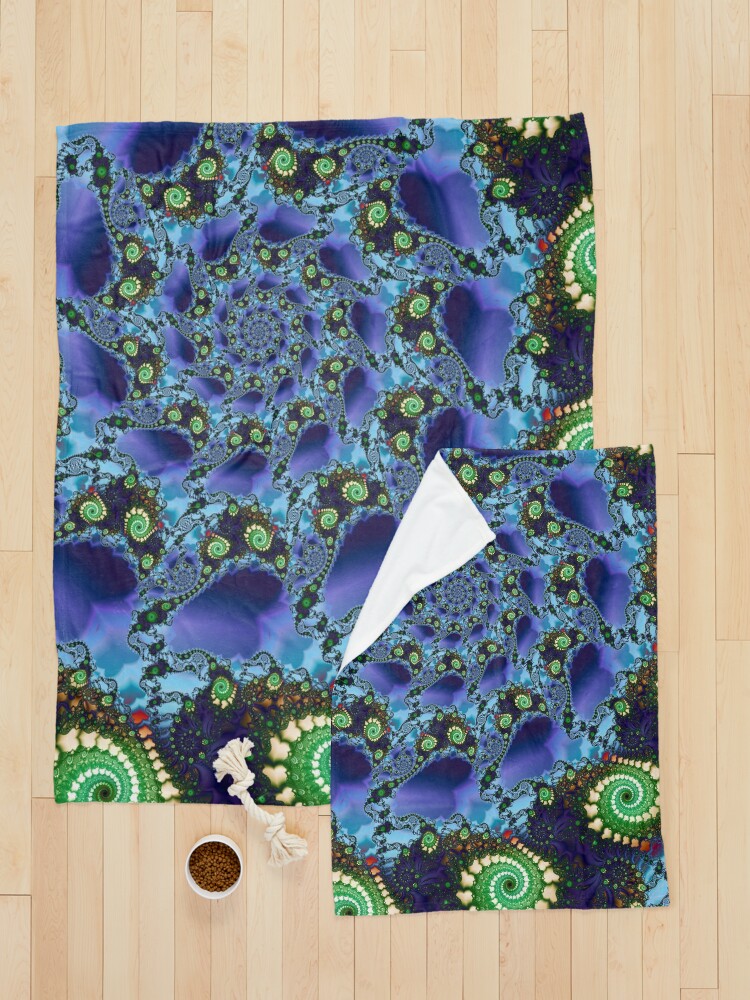 Alternate view of Blue Spiral Pet Blanket