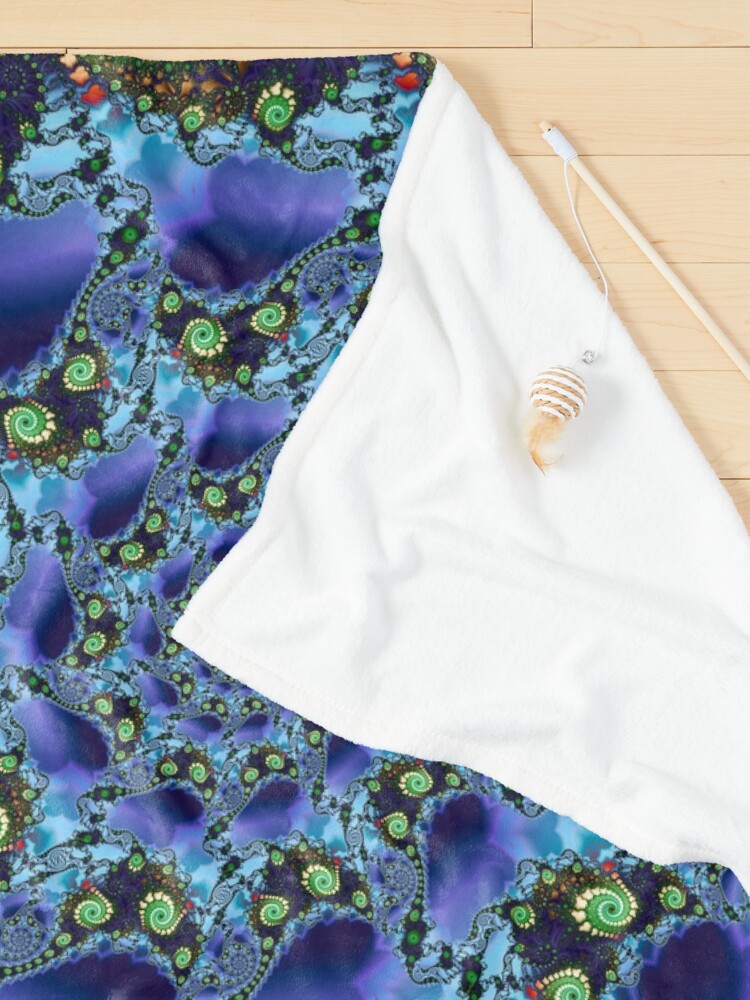 Alternate view of Blue Spiral Pet Blanket