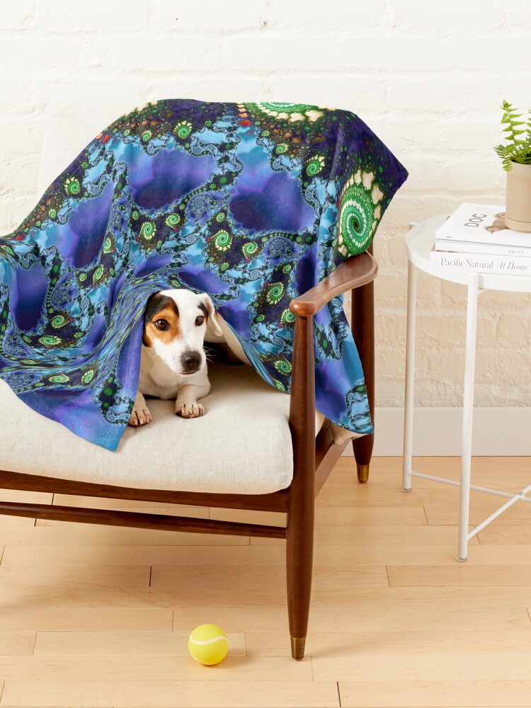 Alternate view of Blue Spiral Pet Blanket