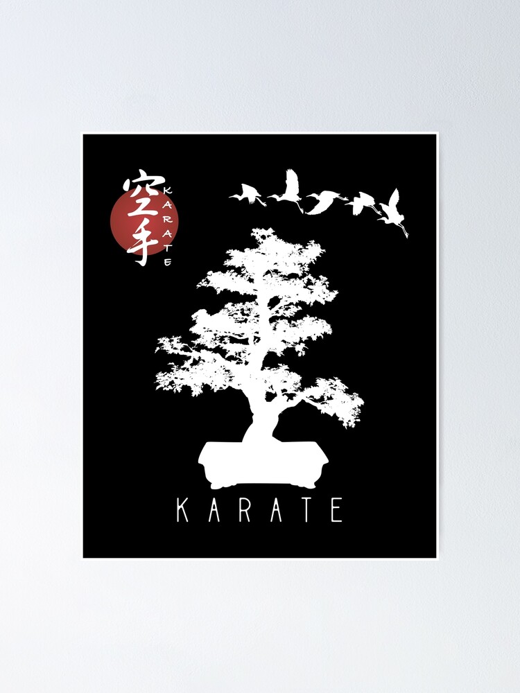"Bonsai Tree Karate Calligraphy Kanji Design for a Karate Instructor / Karate Beginner For A