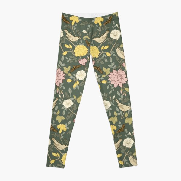 High Waist Dusty Lilac Damask Watercolor Floral Legging – Twist