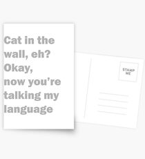 Charlie Day - Cat in the wall Postcards