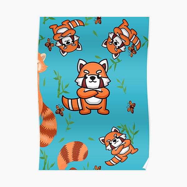 Red Panda Poster For Sale By Wa2022 Redbubble