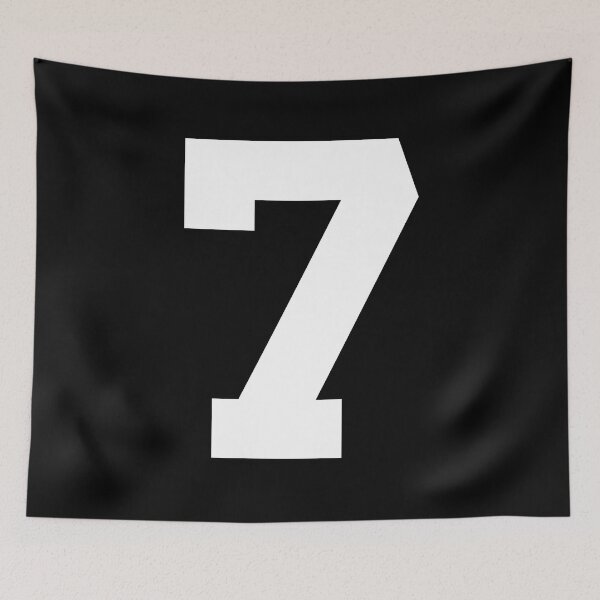 Item preview, Number 7, White seven, Sports number 7 designed and sold by TheCultStuff.