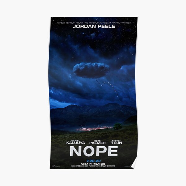 "Nope Movie 2022 Nope Movie Sky Night 2022 Nope 9 Movie Poster" Poster for Sale by