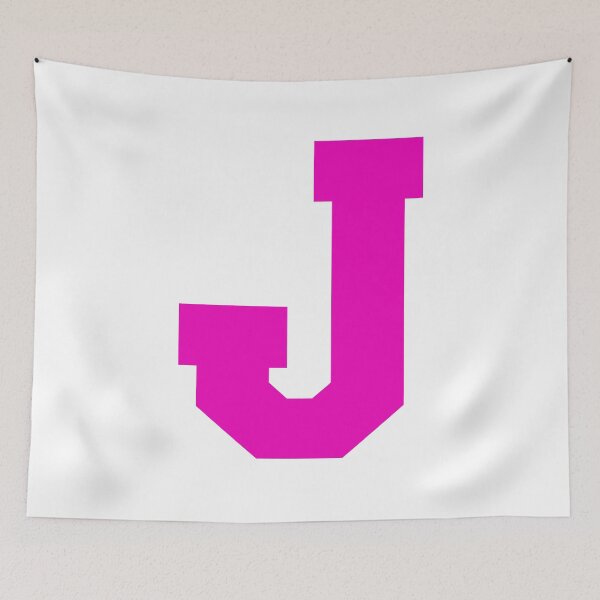 Item preview, Alphabet, Pink J, Sports letter J designed and sold by TheCultStuff.