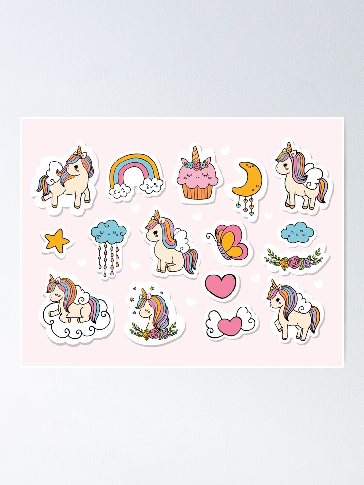 Stickers Unicorn Dog Cat Emoji Rainbow Party Favors Best Sticker Book Ever