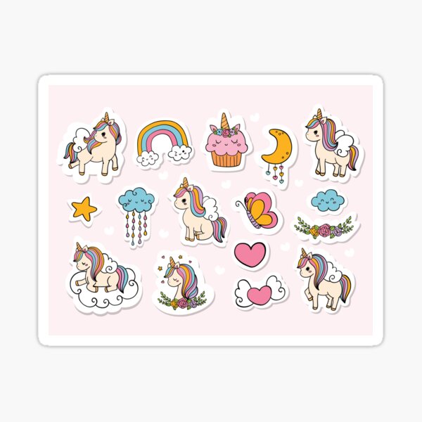 Unicorn Printable Stickers for Sale | Redbubble