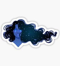 Night hair Sticker
