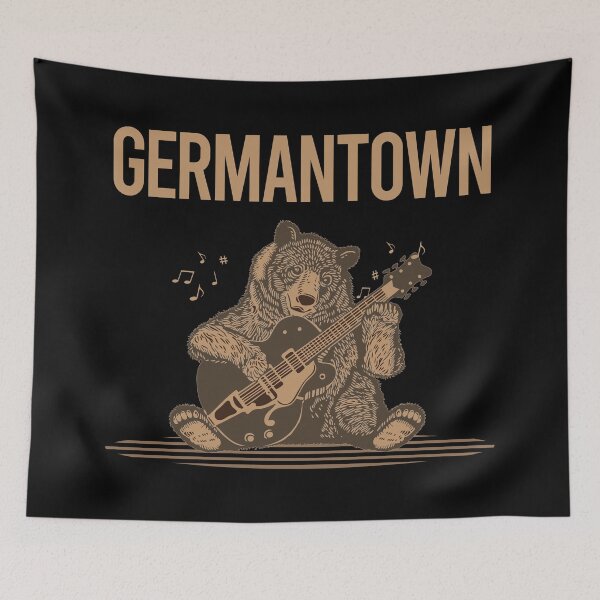 Item preview, Bear With Guitar Germantown designed and sold by BloodMoneyTwit.