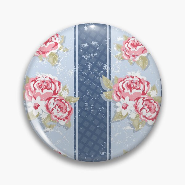 Item preview, Grungy Roses on Blue Trellis designed and sold by Rainbows Galore.