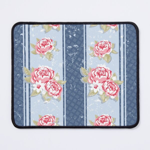 Item preview, Grungy Roses on Blue Trellis designed and sold by Rainbows Galore.