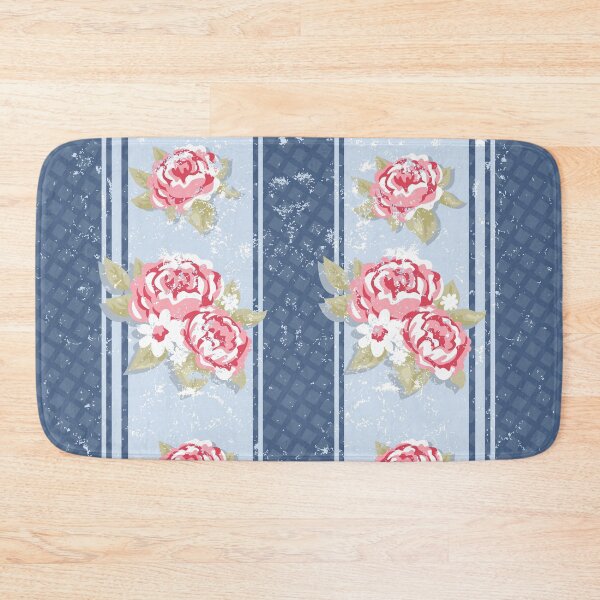 Item preview, Grungy Roses on Blue Trellis designed and sold by Rainbows Galore.