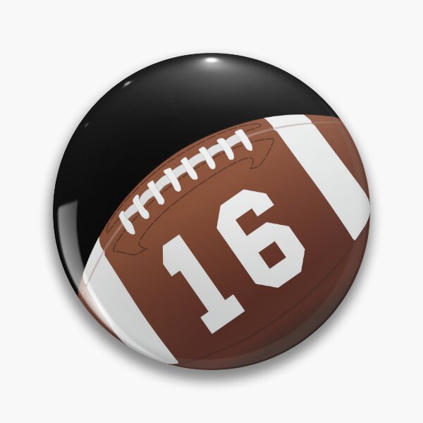 Item preview, American football ball number 16, sixteen designed and sold by TheCultStuff.