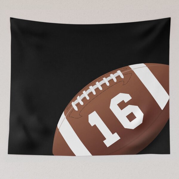 Item preview, American football ball number 16, sixteen designed and sold by TheCultStuff.