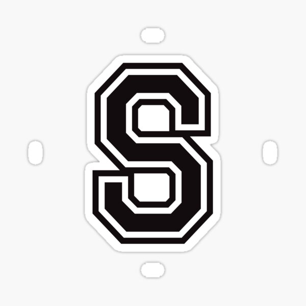 Number 2 sticker - black and white, college sport font Sticker for Sale  by Mhea