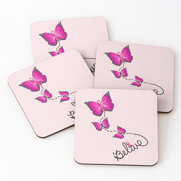 Item preview, Breast Cancer Awareness Pink Ribbon Butterflies Inspirational Gift designed and sold by tamdevo1.