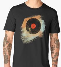 Vinyl Record Retro T-Shirt - Vinyl Records Modern Grunge Design Men's Premium T-Shirt