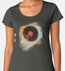 Vinyl Record Retro T-Shirt - Vinyl Records Modern Grunge Design Women's Premium T-Shirt
