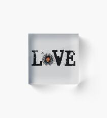 Love Vinyl Records Acrylic Block