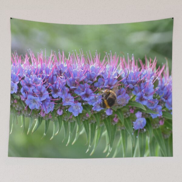 Item preview, Bee and the purple flowers designed and sold by lizdomett.