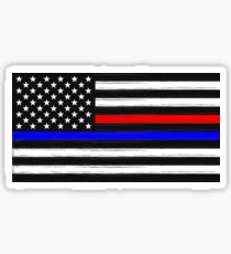 American Flag - Thin Blue and Red Line Sticker