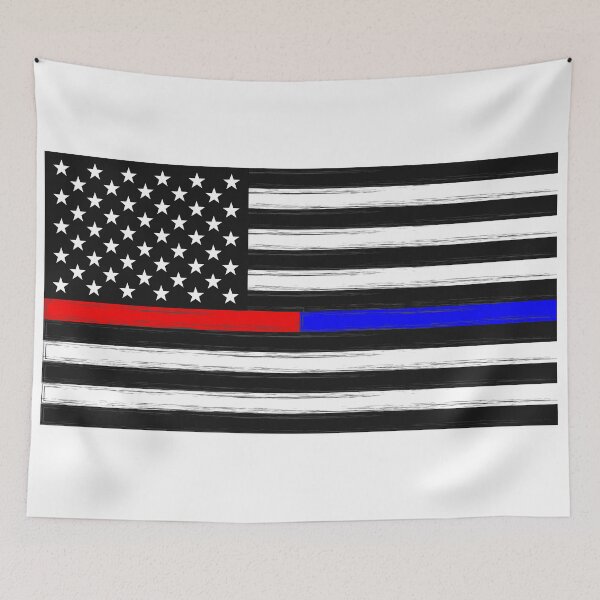 Item preview, American Flag - Thin Blue and Red Line designed and sold by daviesgeek.