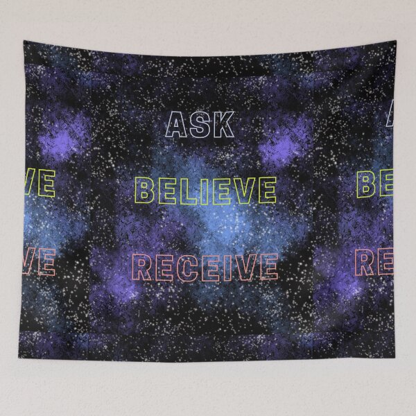 Item preview, Ask believe receive law of attraction motivation quotes  designed and sold by Anvin Peeter.