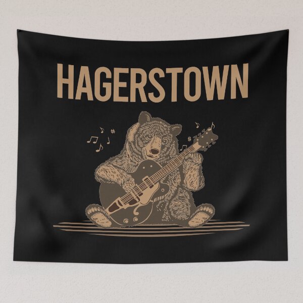Item preview, Bear With Guitar Hagerstown designed and sold by BloodMoneyTwit.