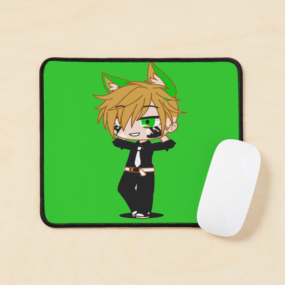 Lámina rígida con la obra «Chico de Gacha club. Chico con estilo presumido.  Chico con sonrisa sarcástica. Chico Gacha con Orejas verdes.» de gachanime  | Redbubble